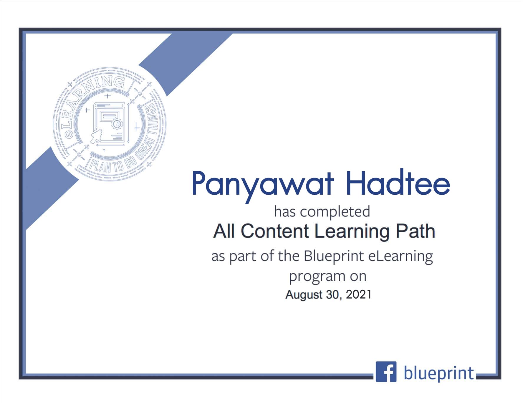All Content Learning Path (Facebook Blueprint)